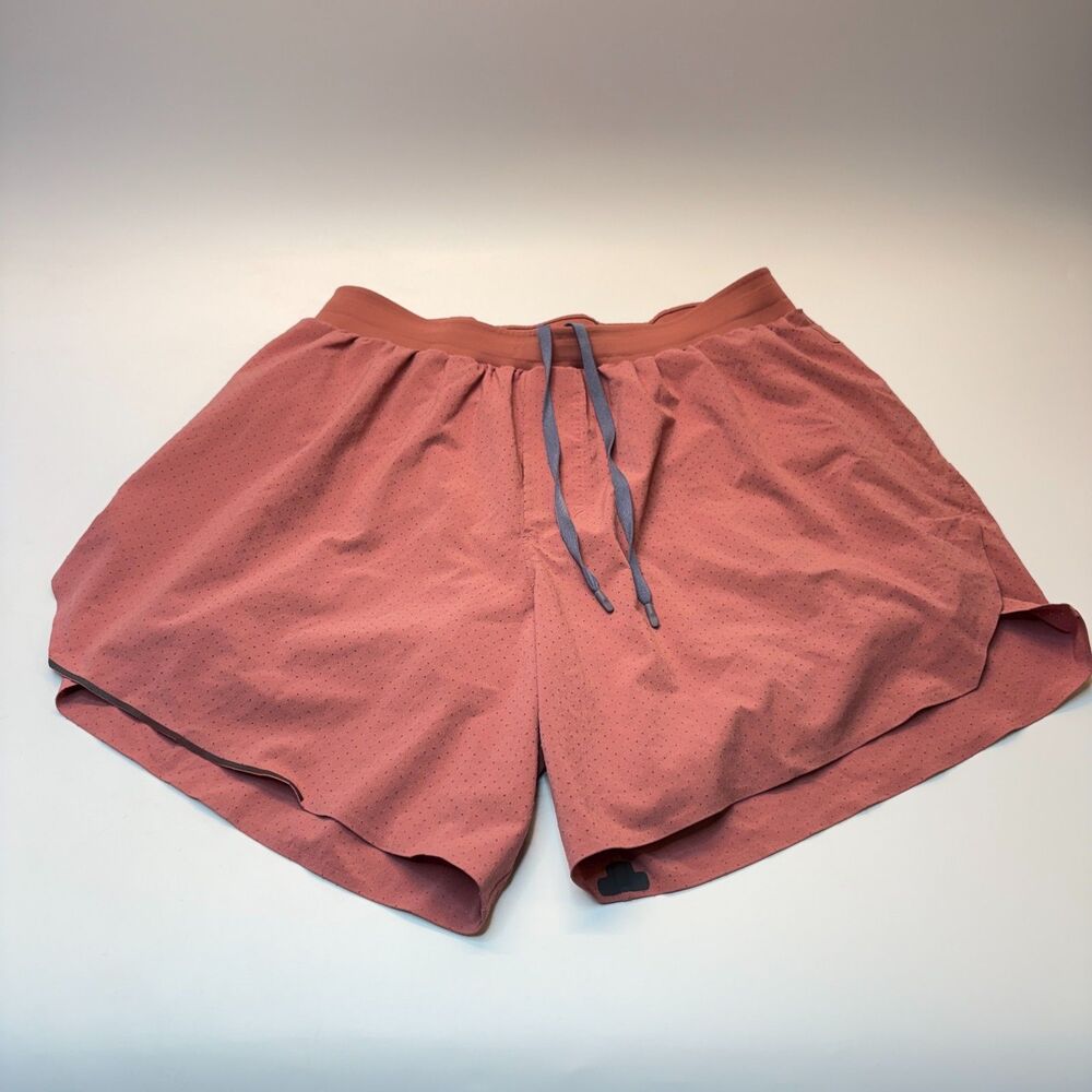 LULULEMON Fast and Free Briar Rose Lined Workout Shorts Mens Size Medium